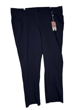 Lane Bryant THE ALLIE Straight Leg Pants Navy Blue Size 24R Stretchy NWT